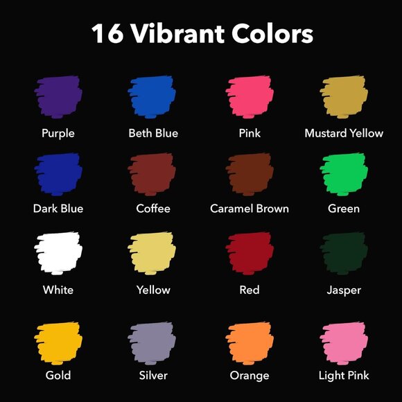 16‎ Vibrant Chalk Markers with Case - Picture 3 of 13